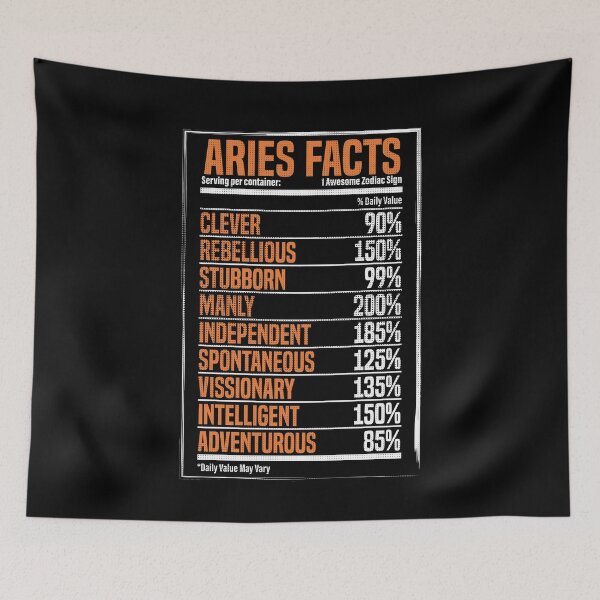 Item preview, Aries Facts - 1 Awesome Zodiac Sign - Serving per Container designed and sold by Maindy.