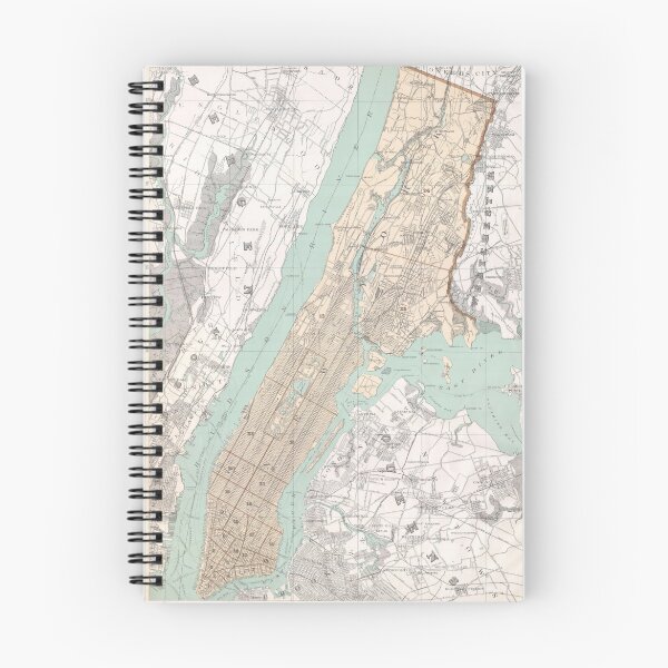 Item preview, Vintage Map of New York City (1895) designed and sold by BravuraMedia.