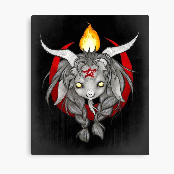 Canvas Painting Baphomet Print Satanic Goat Poster Eliphas - Temu