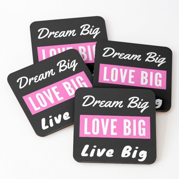 Item preview, Dream Big Love Big Live Big - Pink/White designed and sold by ryanwfraser.