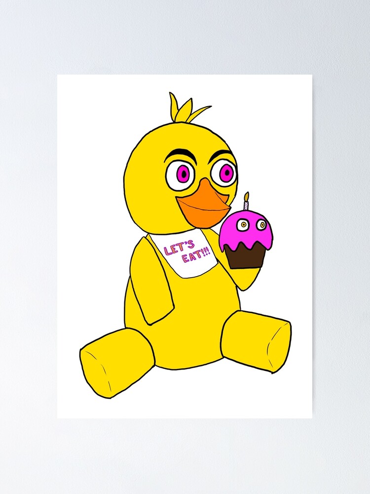Fnaf Chica Plush Poster By Panthergirl0352 Redbubble
