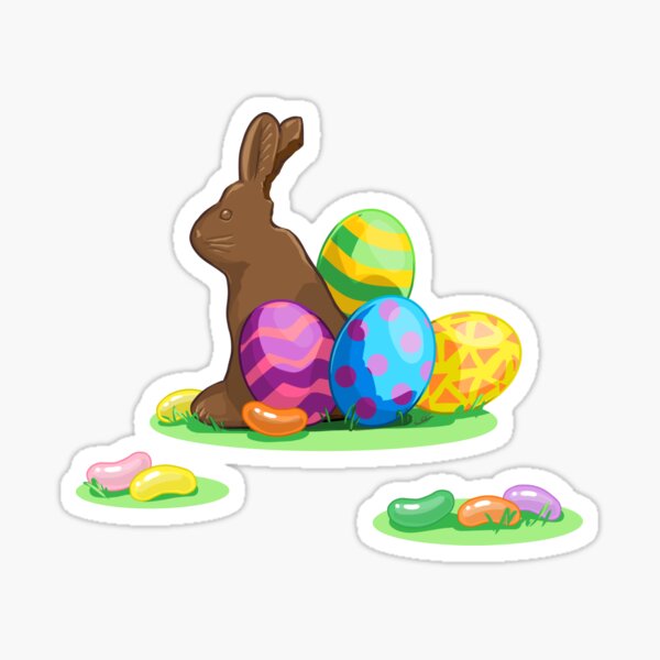 Item preview, Happy Chocolate Easter Bunny designed and sold by ElephantShoe.