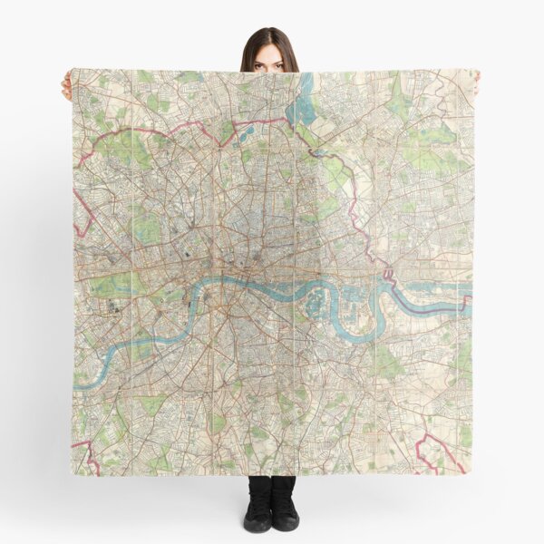 Item preview, Vintage Map of London England (1899) designed and sold by BravuraMedia.