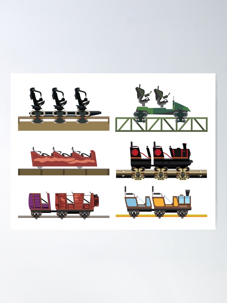 Alternate view of Liseberg Coaster Cars Design Poster