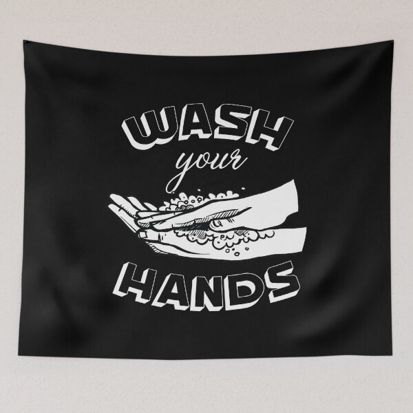 Item preview, Wash Your Hands Bathroom and Kitchen sign designed and sold by Glimmersmith.