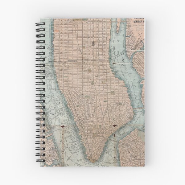Item preview, Vintage Map of New York City (1899) designed and sold by BravuraMedia.