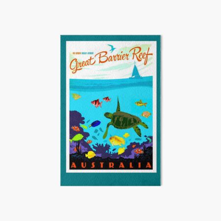 AUSTRALIA : Great Barrier Coral Reef Print Art Board Print