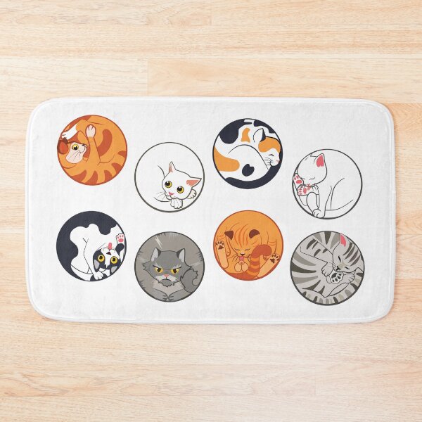 Item preview, Polka dot pattern with cute cats designed and sold by FrauShtogren.