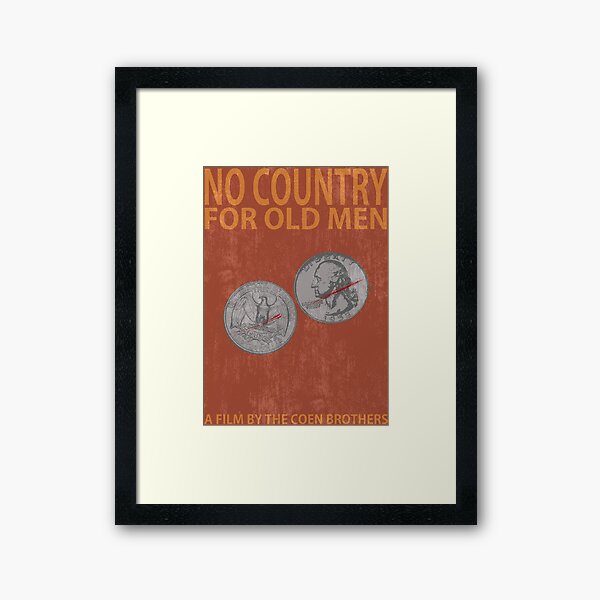 No Country For Old Men Minimalist Poster Framed Art Print