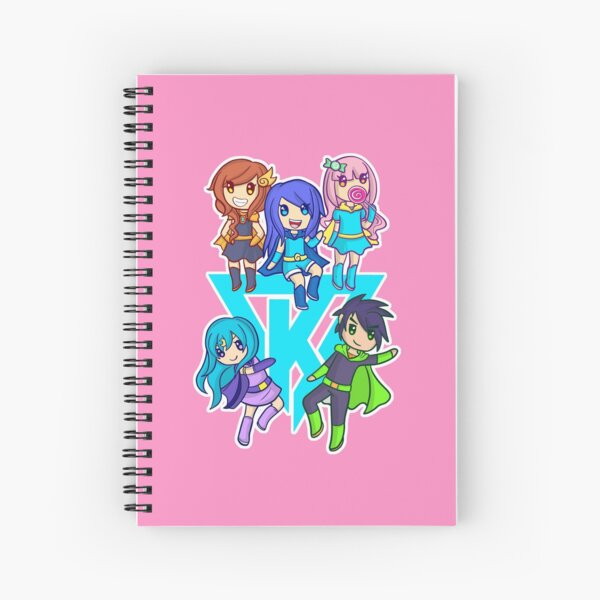 Itsfunneh Spiral Notebooks Redbubble - its funneh roblox murder island