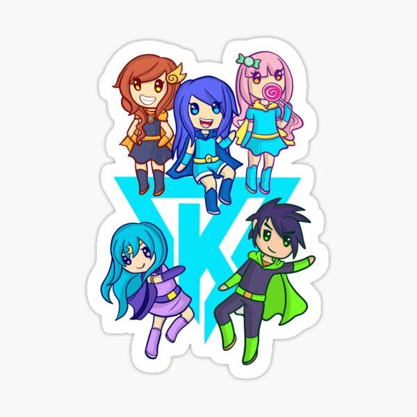 Its Funneh Stickers Redbubble - goldenglare funneh roblox character