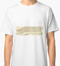 Camiseta clásica Vintage Map of The NYC Railways (1899)