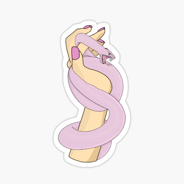 "Hand snake" Sticker by lizajambalaya | Redbubble