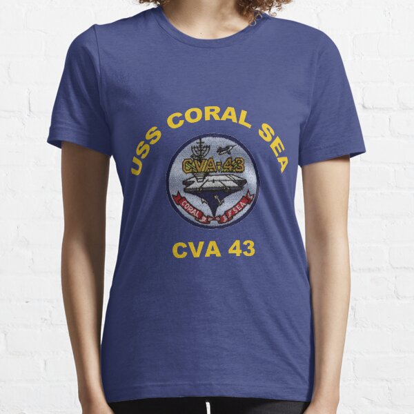 USS Coral Sea (CV/CVB/CVA-43) Crest for Dark Colors Essential T-Shirt