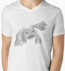 Metagross - B&W by Derek Wheatley Men's V-Neck T-Shirt