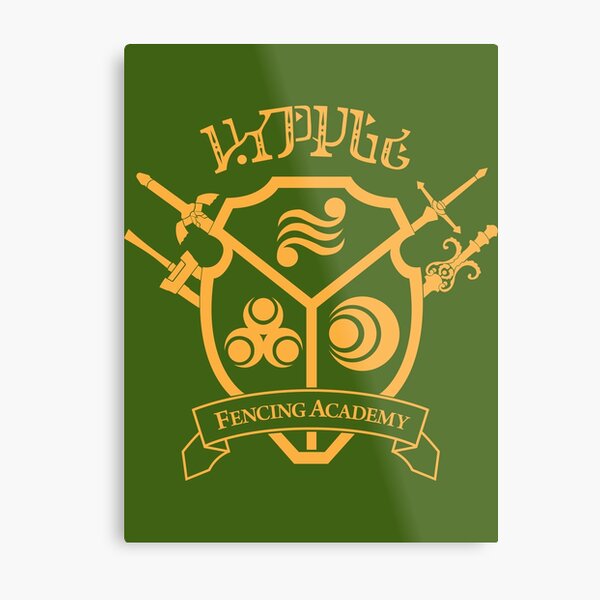 Hyrule Fencing Academy - Gold Metal Print