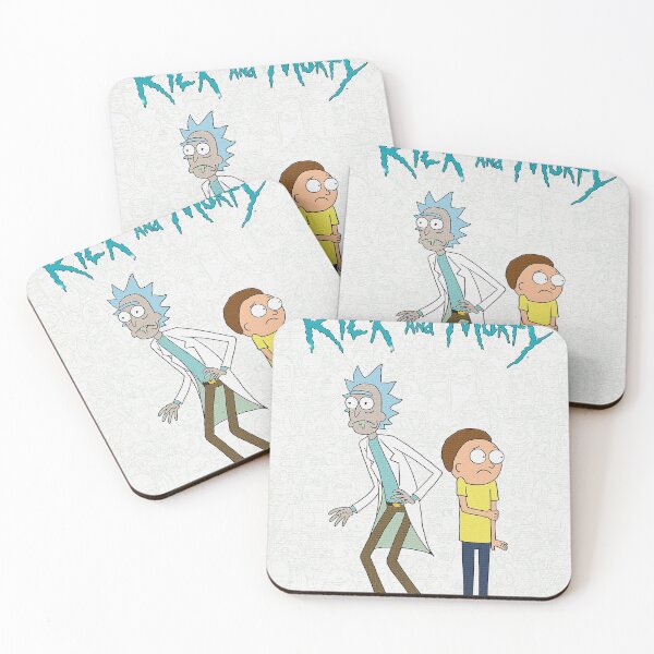 morty and rick Coasters (Set of 4)