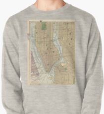 Sudadera sin capucha Vintage Map of New York City (1910)
