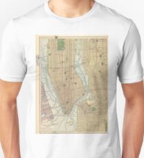 Camiseta unisex Vintage Map of New York City (1910)