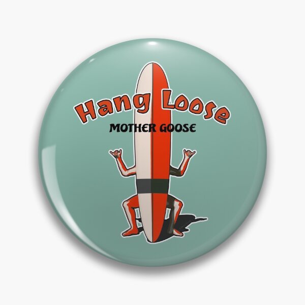 Hang Loose Surfboard Man Pin