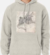 Sudadera con capucha Vintage Coastal Map of New York City (1910)