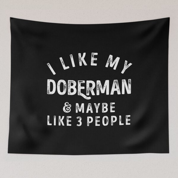 Item preview, I Like My Doberman and Maybe 3 People Distress Vintage Shirt for Men Women Boys Girls Kids Dog Lover Gifts designed and sold by LiqueGifts.