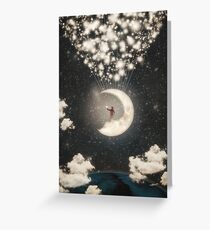 The Big Journey of the Man on the Moon Greeting Card