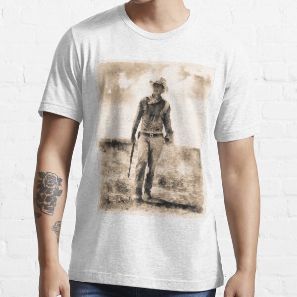 Aquarellmalerei des berühmten westlichen Sterns John Wayne. Essential T-Shirt
