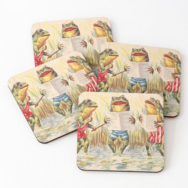 Item preview, FROG SINGING TRIO : Vintage Entertainment Print designed and sold by posterbobs.