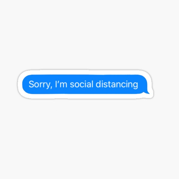 Corona virus social distancing Sticker