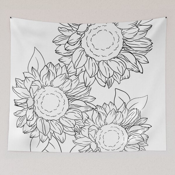 Item preview, Simple black sunflower design designed and sold by AmberBernay.