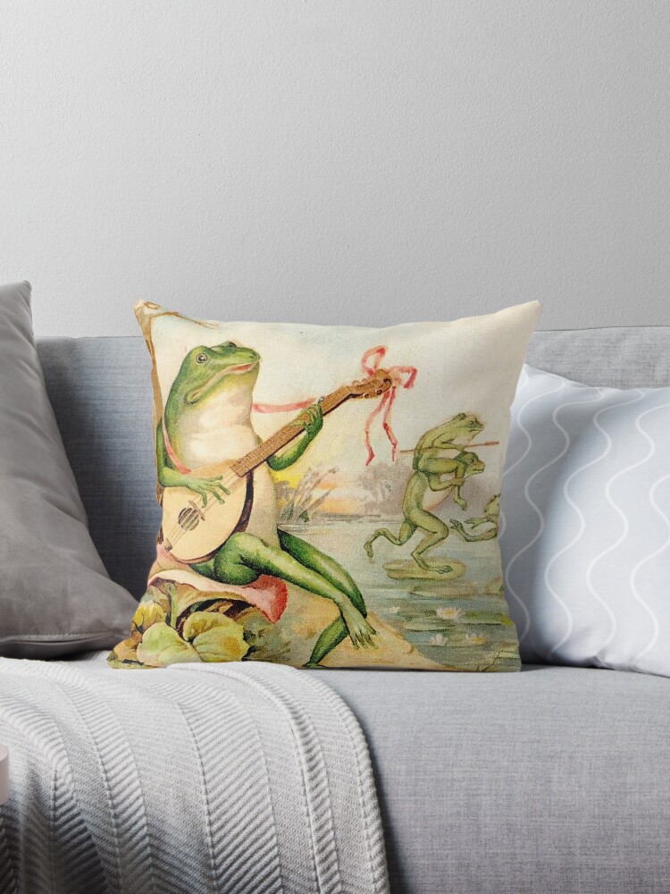 Vintage Art Print Decorative Throw Pillow / Cushion including