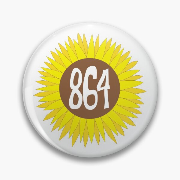 Item preview, Hand Drawn South Carolina Sunflower 864 Area Code designed and sold by itsrturn.