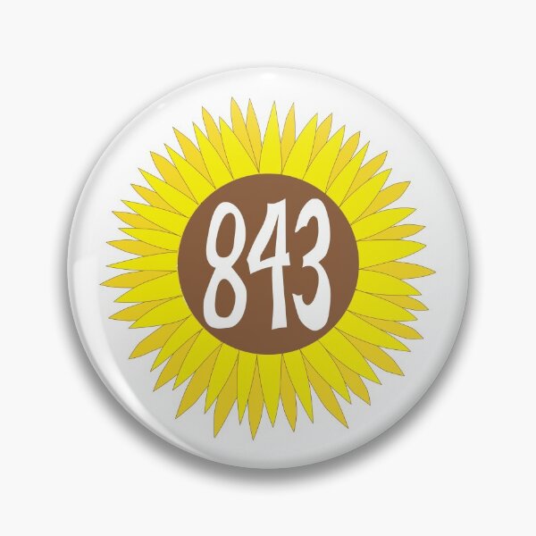 Item preview, Hand Drawn South Carolina Sunflower 843 Area Code designed and sold by itsrturn.