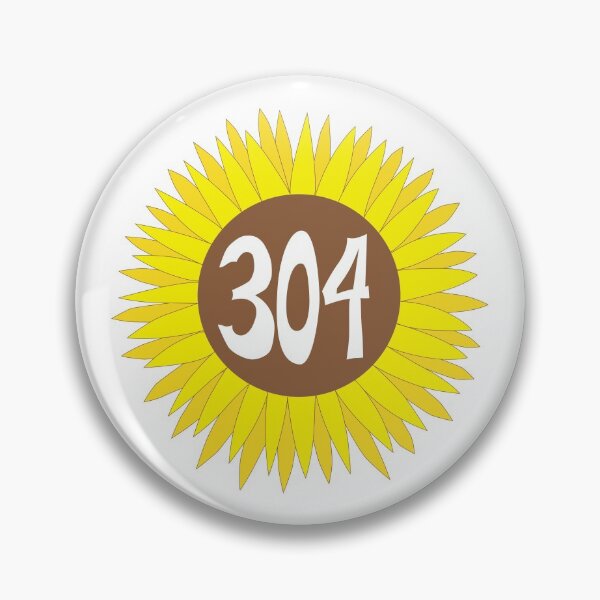 Item preview, Hand Drawn West Virginia Sunflower 304 Area Code designed and sold by itsrturn.