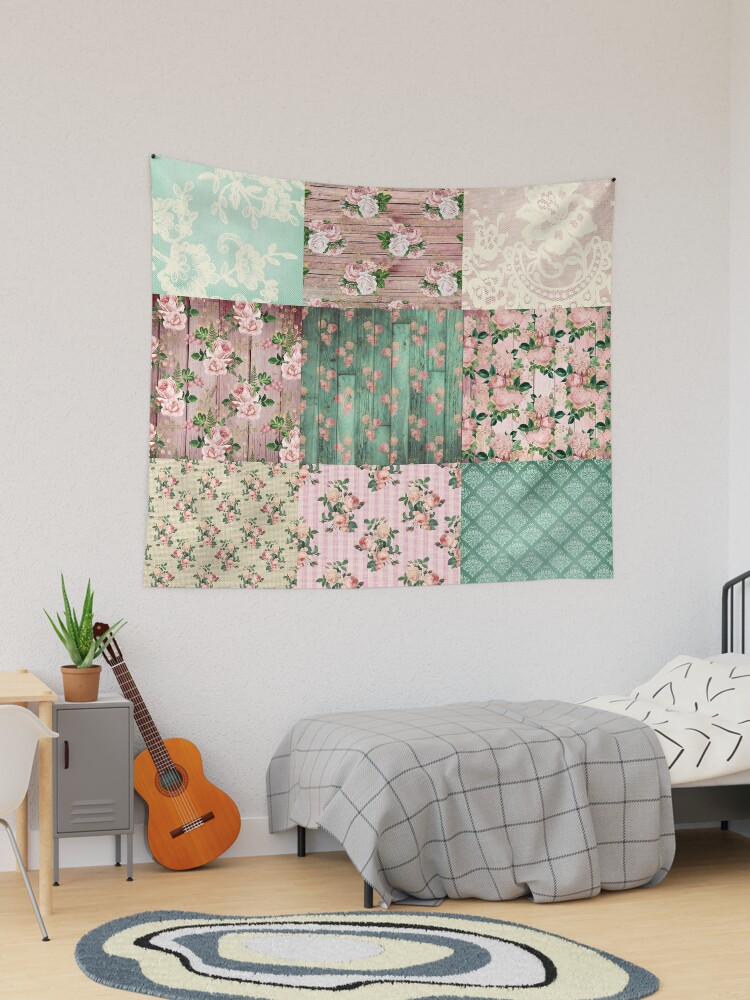 Shabby Chic Quilt Pattern Tapestry