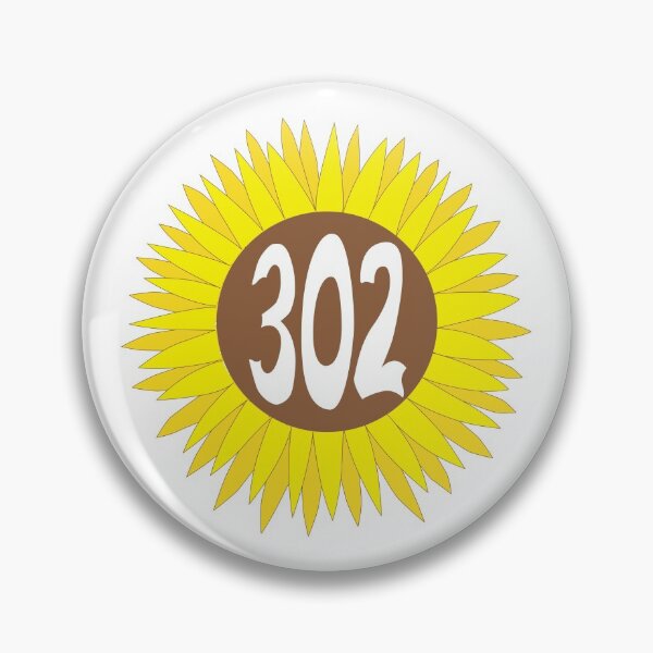 Artikelvorschau, Handgezeichnete Delaware Sunflower 302 Area Code entworfen und verkauft von itsrturn.