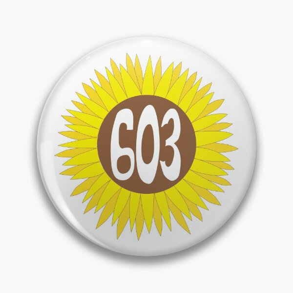 Item preview, Hand Drawn New Hampshire Sunflower 603 Area Code designed and sold by itsrturn.