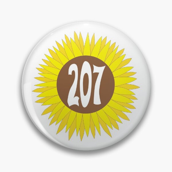 Item preview, Hand Drawn Maine Sunflower 207 Area Code designed and sold by itsrturn.