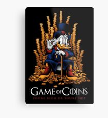 Game of Coins Metal Print