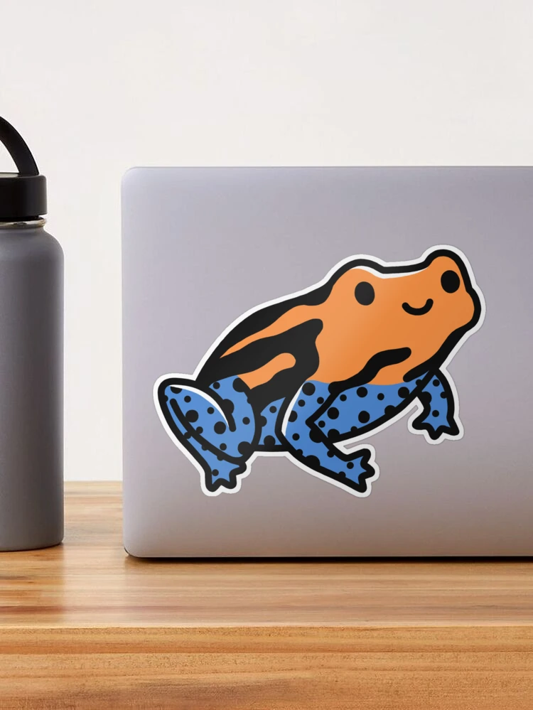 Durable Vinyl Decal Blue Poison Dart Frog Vinyl Sticker - 12 Inch ...