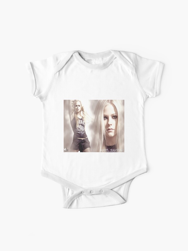 Avril Lavigne Singing Wallpaper Poster Shirt Design Black Shirt Baby One Piece By Wittymillennial Redbubble