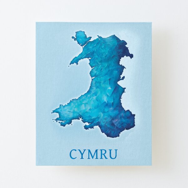 Map of Wales Canvas Mounted Print