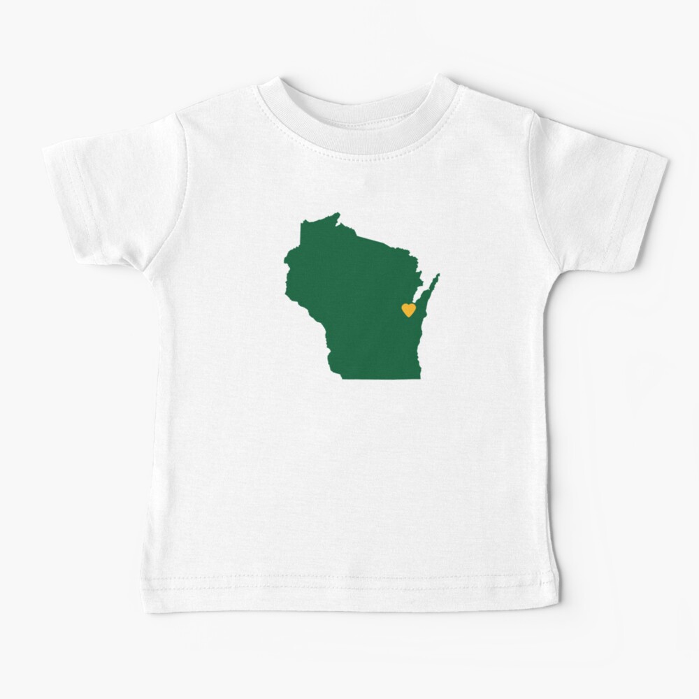Wisconsin Green Bay Green and Gold Baby T-Shirt