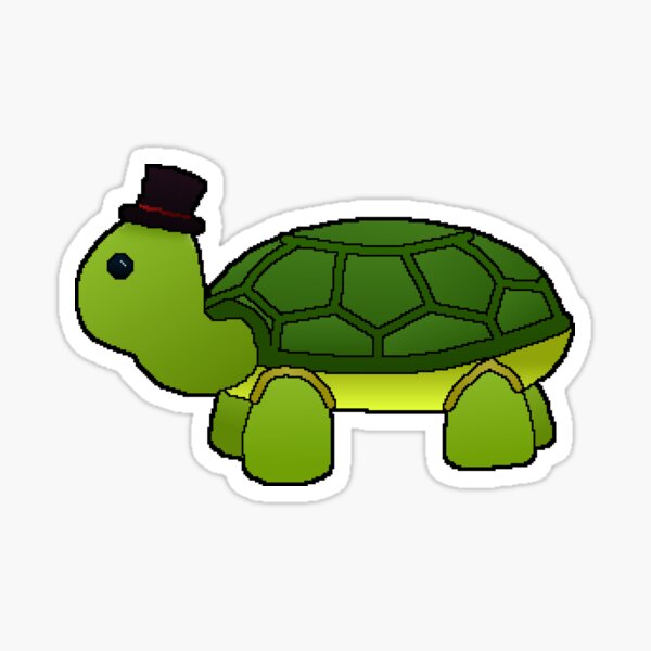 Tortoise In A Top Hat Artwork Sticker By HoneyMac-Art ...