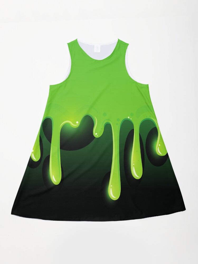 Acid Green Slime Ghostbusters (1984) A-Line Dress