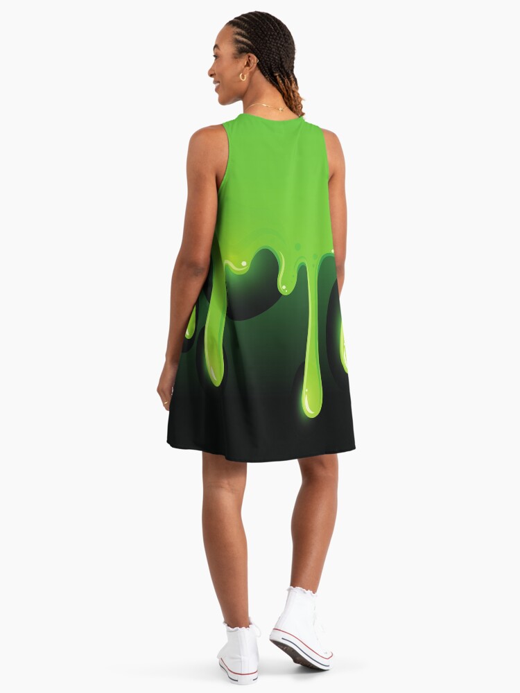 Acid Green Slime Ghostbusters (1984) A-Line Dress Acid Green Slime Ghostbusters (1984) A-Line Dress