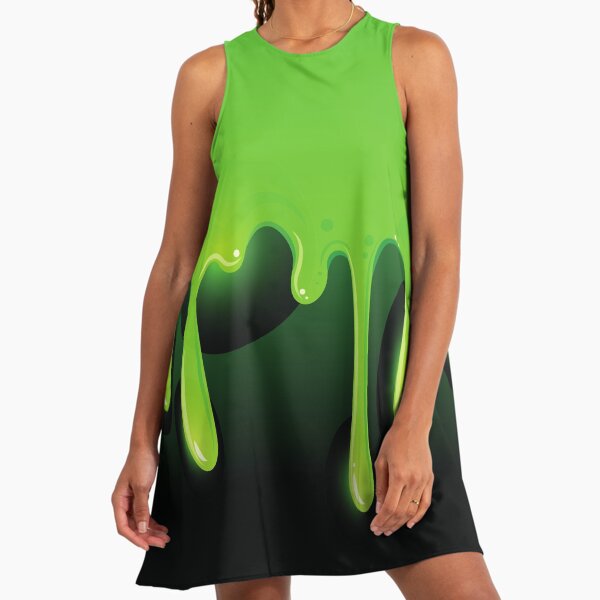 Acid Green Slime Ghostbusters (1984) A-Line Dress Acid Green Slime Ghostbusters (1984) A-Line Dress