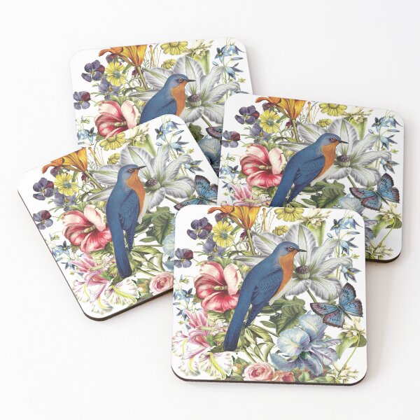 Item preview, Bluebird in flowers with a small butterfly designed and sold by Garland Studio.