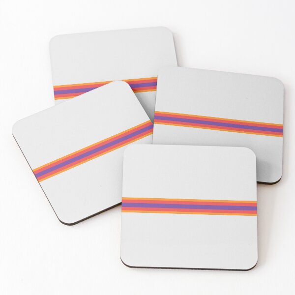 Item preview, Orange Purple White Retro Stripes designed and sold by RetroNeon.